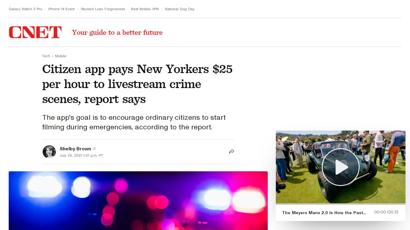 Citizen app pays New Yorkers $25 per hour to livestream crime ... - CNET