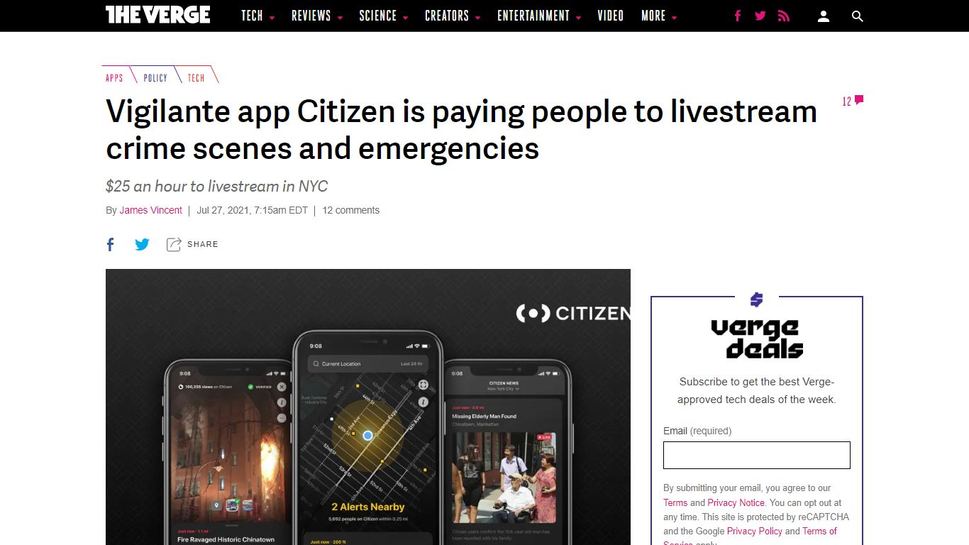 Vigilante app Citizen is paying people to livestream crime scenes and ...